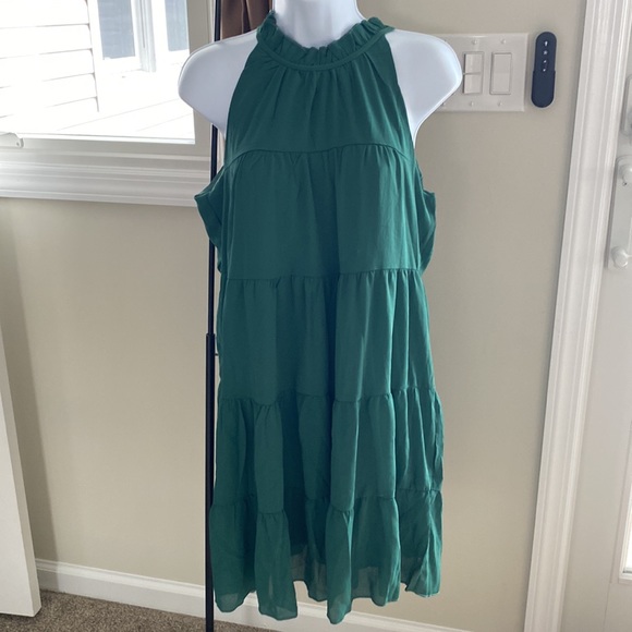 Beautiful Green Sleeveless Dress - Picture 1 of 5